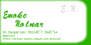 emoke molnar business card